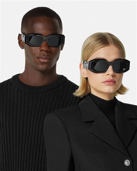 versace sunglasses medusa black|Versace sunglasses unisex.